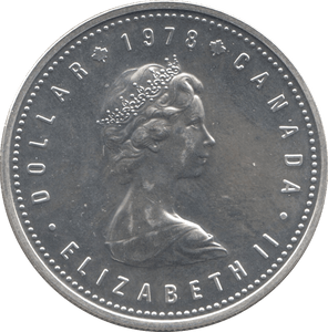 1978 CANADA COMMONWEALTH GAMES SILVER ONE DOLLAR - WORLD SILVER COINS - Cambridgeshire Coins