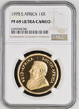 1978 GOLD PROOF KRUGERRAND NGC 69 ULTRA CAMEO - NGC CERTIFIED COINS - Cambridgeshire Coins