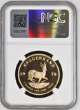 1978 GOLD PROOF KRUGERRAND NGC 69 ULTRA CAMEO - NGC CERTIFIED COINS - Cambridgeshire Coins