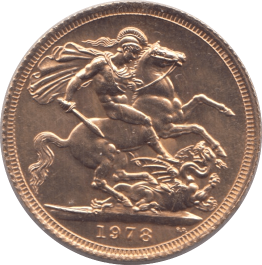 1978 GOLD SOVEREIGN BU ( UNC ) - Sovereign - Cambridgeshire Coins