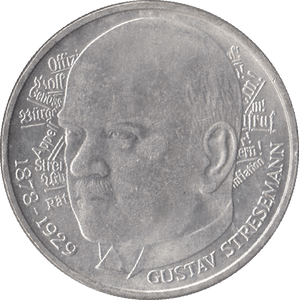 1978 GUSTAV STRESEMAN GERMANY SILVER 5 MARKS - SILVER WORLD COINS - Cambridgeshire Coins