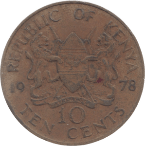 1978 KENYA 10 CENTS - WORLD COINS - Cambridgeshire Coins
