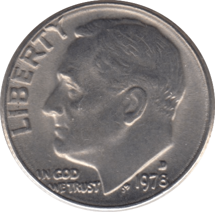 1978 ONE DIME USA - SILVER WORLD COINS - Cambridgeshire Coins