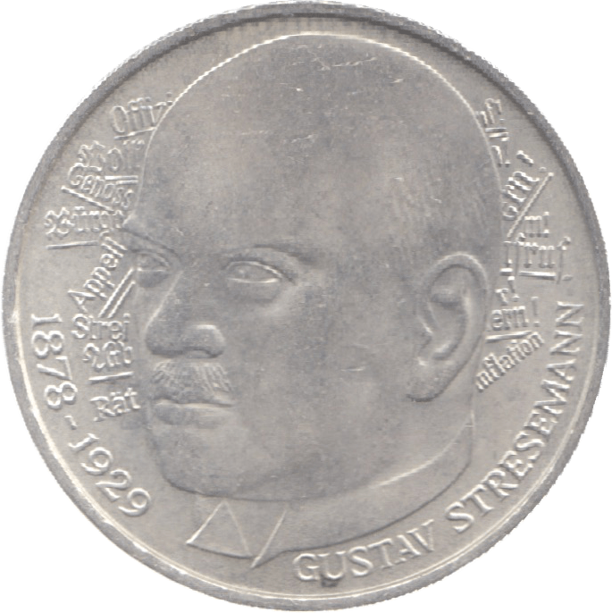 1978 SILVER 5 DEUTSCHE MARK - SILVER WORLD COINS - Cambridgeshire Coins