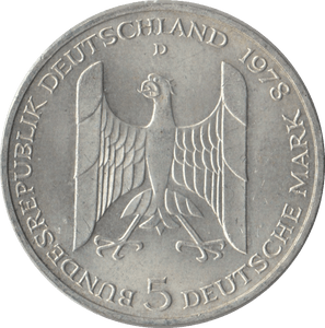 1978 SILVER 5 MARK MINT GERMANY - SILVER WORLD COINS - Cambridgeshire Coins