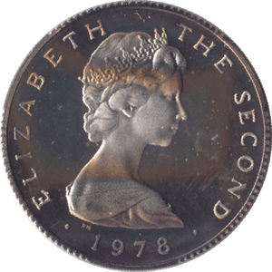 1978 SILVER PROOF ONE POUND ISLE OF MAN - SILVER WORLD COINS - Cambridgeshire Coins