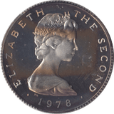 1978 SILVER PROOF ONE POUND ISLE OF MAN - SILVER WORLD COINS - Cambridgeshire Coins