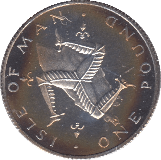 1978 SILVER PROOF ONE POUND ISLE OF MAN - SILVER WORLD COINS - Cambridgeshire Coins