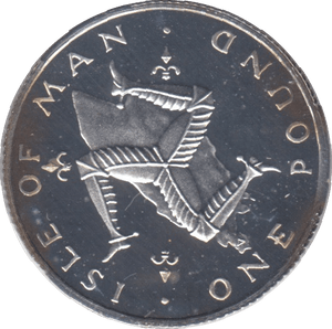 1978 SILVER PROOF ONE POUND ISLE OF MAN - SILVER WORLD COINS - Cambridgeshire Coins