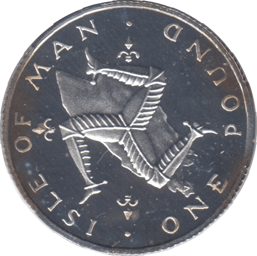 1978 SILVER PROOF ONE POUND ISLE OF MAN - SILVER WORLD COINS - Cambridgeshire Coins