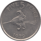 1979 5 PENCE GUERNSEY - WORLD COINS - Cambridgeshire Coins