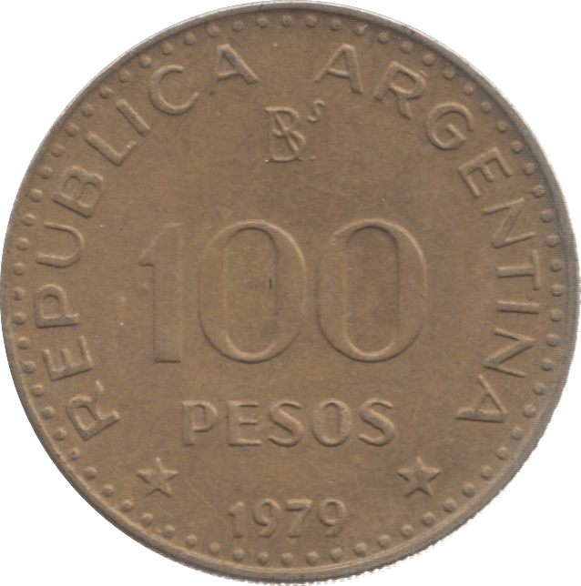 1979 ARGENTINA 100 PESOS - WORLD COINS - Cambridgeshire Coins