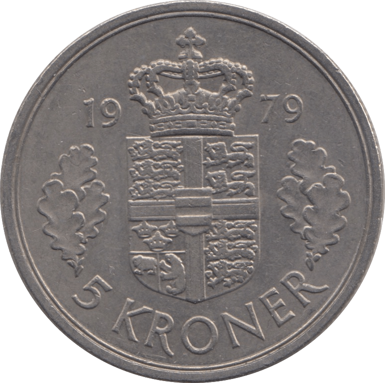 1979 DENMARK 5 KRONER - WORLD COINS - Cambridgeshire Coins