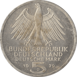 1979 GERMAN ARCHEOLOGISTS INSTITUTE GERMANY SILVER 5 MARKS - SILVER WORLD COINS - Cambridgeshire Coins