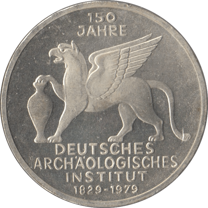 1979 GERMAN ARCHEOLOGISTS INSTITUTE GERMANY SILVER 5 MARKS - SILVER WORLD COINS - Cambridgeshire Coins