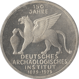 1979 GERMAN ARCHEOLOGISTS INSTITUTE GERMANY SILVER 5 MARKS - SILVER WORLD COINS - Cambridgeshire Coins