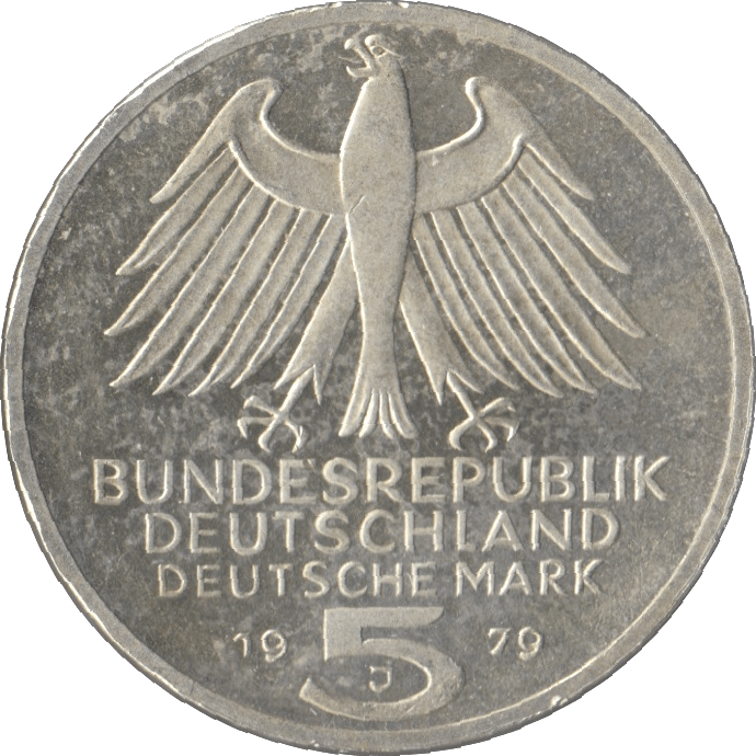 1979 GERMAN ARCHEOLOGISTS INSTITUTE GERMANY SILVER 5 MARKS - SILVER WORLD COINS - Cambridgeshire Coins