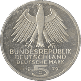 1979 GERMAN ARCHEOLOGISTS INSTITUTE GERMANY SILVER 5 MARKS - SILVER WORLD COINS - Cambridgeshire Coins