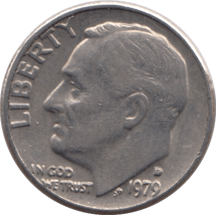 1979 ONE DIME USA - SILVER WORLD COINS - Cambridgeshire Coins