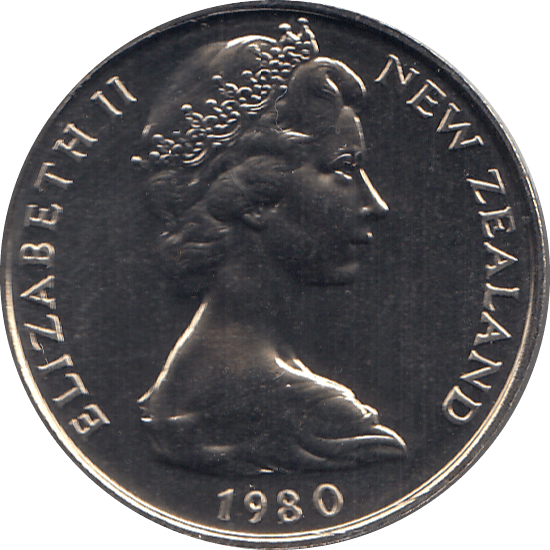 1980 10 CENTS NEW ZEALAND ( BU ) - WORLD COINS - Cambridgeshire Coins