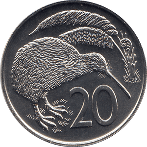 1980 20 CENTS NEW ZEALAND ( BU ) - WORLD COINS - Cambridgeshire Coins