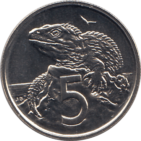 1980 5 CENTS NEW ZEALAND ( BU ) - WORLD COINS - Cambridgeshire Coins
