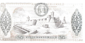 1980 5 PESO BANCO DE LA COLOMBIA COLOMBIAN BANKNOTE REF 126 - WORLD BANKNOTES - Cambridgeshire Coins