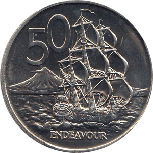 1980 50 CENTS NEW ZEALAND ( BU ) - WORLD COINS - Cambridgeshire Coins