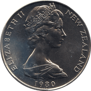 1980 50 CENTS NEW ZEALAND ( BU ) - WORLD COINS - Cambridgeshire Coins