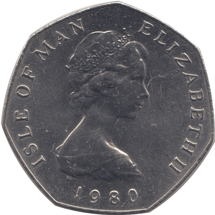 1980 CHRISTMAS 50P STAGECOACH ISLE OF MAN - 50P CHRISTMAS - Cambridgeshire Coins