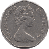 1980 CIRCULATED 50P BRITANNIA - 50P CIRCULATED - Cambridgeshire Coins