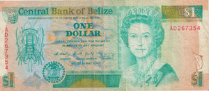 1980 DOLLAR BANKNOTE BELIZE REF 591 - World Banknotes - Cambridgeshire Coins