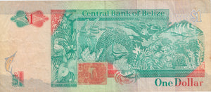 1980 DOLLAR BANKNOTE BELIZE REF 591 - World Banknotes - Cambridgeshire Coins