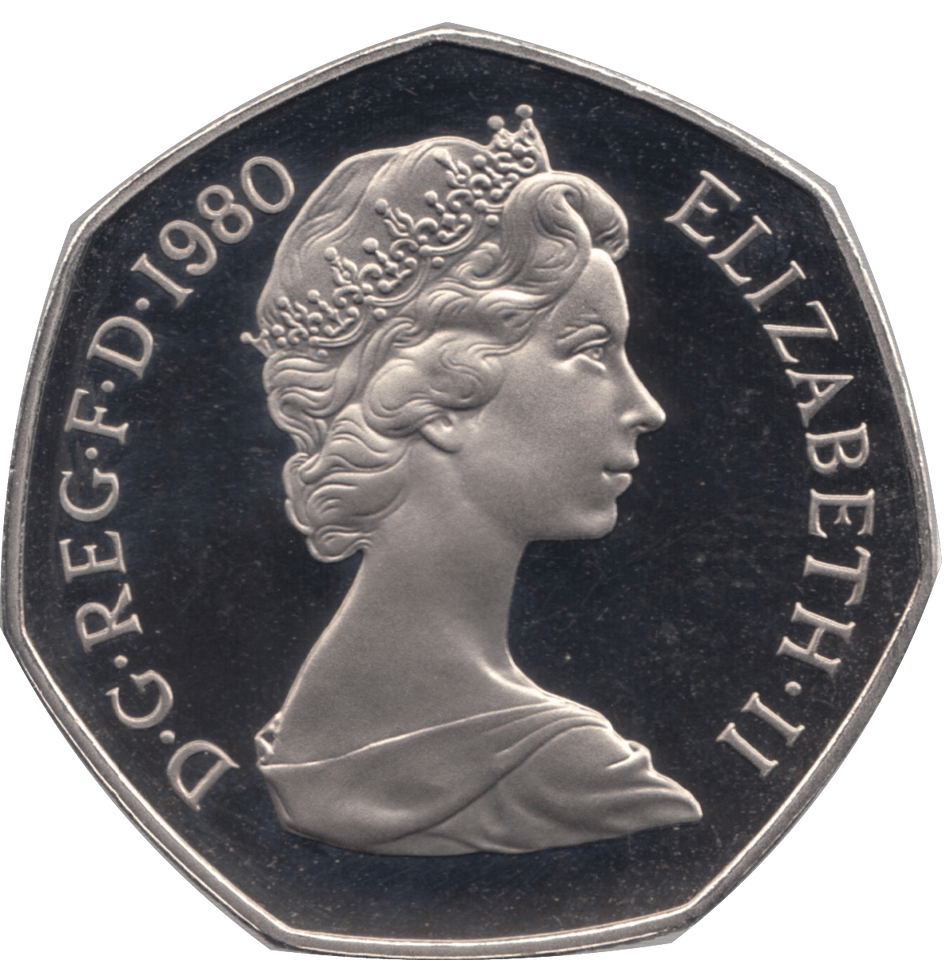 1980 FIFTY PENCE PROOF 50P COIN BRITANNIA - 50p Proof - Cambridgeshire Coins