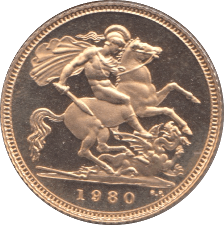 1980 GOLD HALF SOVEREIGN ( PROOF ) - Half Sovereign - Cambridgeshire Coins