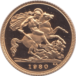 1980 GOLD HALF SOVEREIGN ( PROOF ) - Half Sovereign - Cambridgeshire Coins