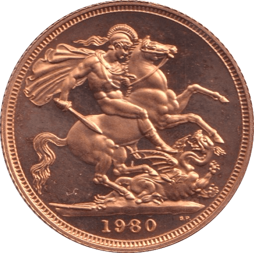 1980 GOLD SOVEREIGN ( PROOF ) 1 - Sovereign - Cambridgeshire Coins