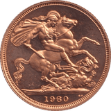 1980 GOLD SOVEREIGN ( PROOF ) 1 - Sovereign - Cambridgeshire Coins