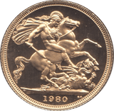1980 GOLD SOVEREIGN ( PROOF ) - Sovereign - Cambridgeshire Coins