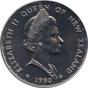 1980 ONE DOLLAR NEW ZEALAND ( BU ) - WORLD COINS - Cambridgeshire Coins