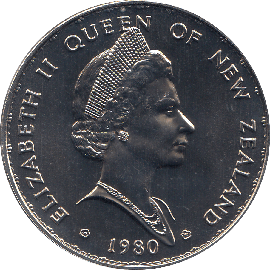 1980 ONE DOLLAR NEW ZEALAND ( BU ) - WORLD COINS - Cambridgeshire Coins