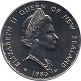 1980 ONE DOLLAR NEW ZEALAND ( BU ) - WORLD COINS - Cambridgeshire Coins
