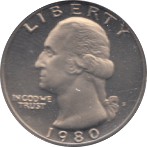 1980 QUARTER DOLLAR USA ( UNC ) S - WORLD COINS - Cambridgeshire Coins