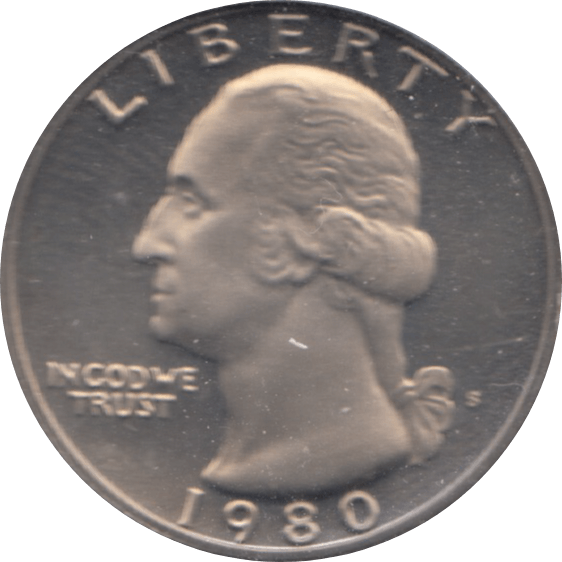 1980 QUARTER DOLLAR USA ( UNC ) S - WORLD COINS - Cambridgeshire Coins