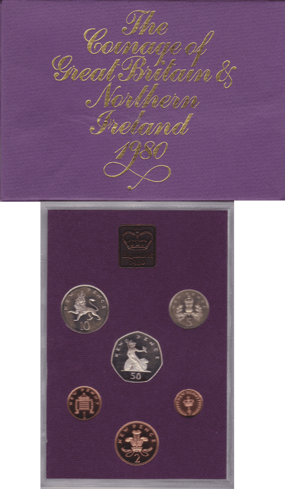 1980 ROYAL MINT PROOF SET - ROYAL MINT PROOF SET - Cambridgeshire Coins