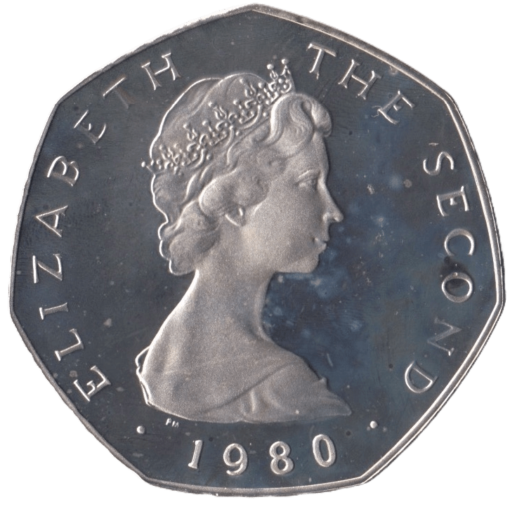 1980 SILVER PROOF 50P DAY OF TYNWALD ISLE OF MAN - SILVER WORLD COINS - Cambridgeshire Coins
