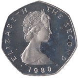 1980 SILVER PROOF 50P DAY OF TYNWALD ISLE OF MAN - SILVER WORLD COINS - Cambridgeshire Coins