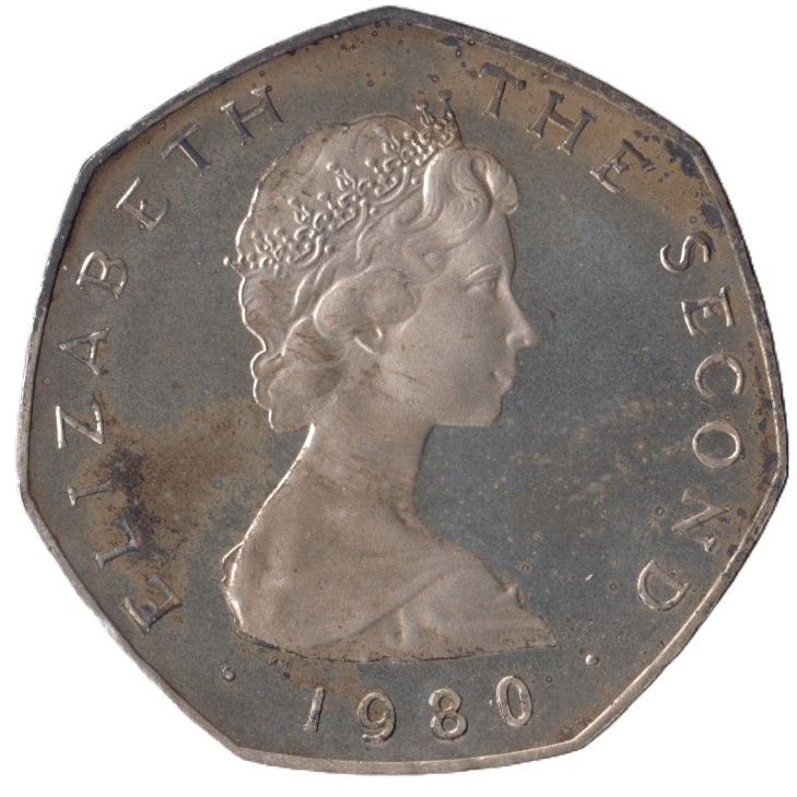 1980 SILVER PROOF 50P DAY OF TYNWALD ISLE OF MAN - SILVER WORLD COINS - Cambridgeshire Coins