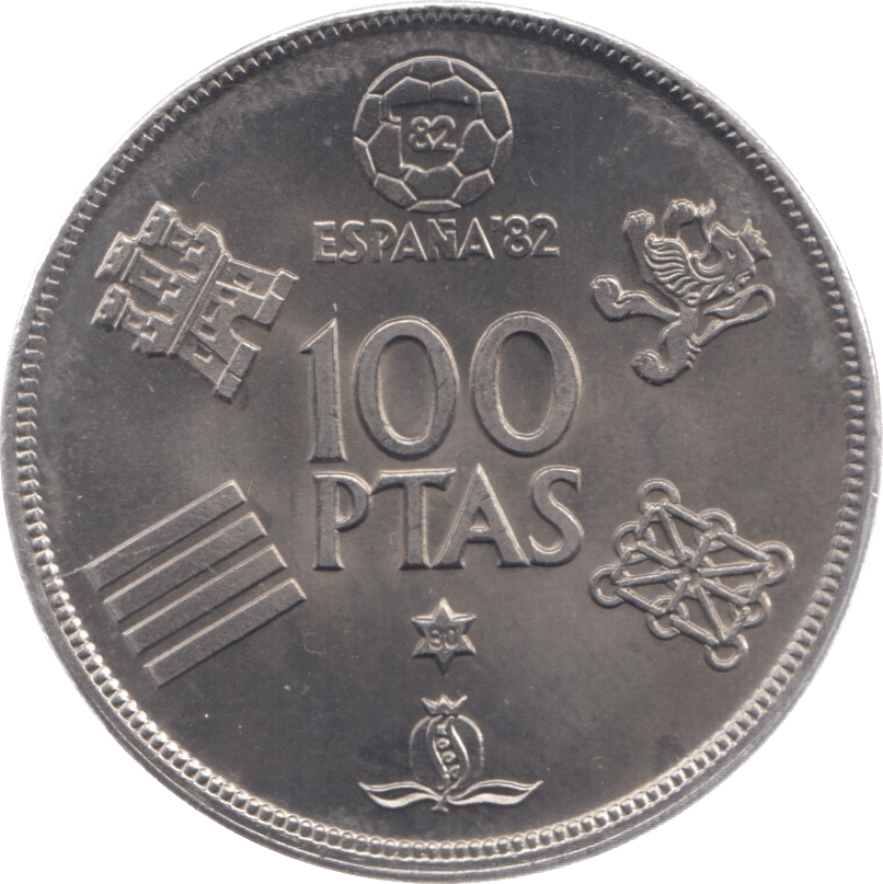 1980 SPAIN 100 PESETAS ( UNC ) - WORLD COINS - Cambridgeshire Coins