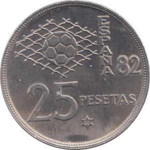 1980 SPAIN 25 PESETAS ( UNC ) - WORLD COINS - Cambridgeshire Coins